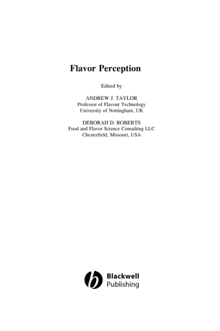 Cover image: Flavor Perception 1st edition 9781405116275