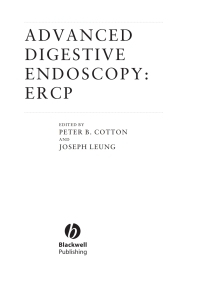 Cover image: Advanced Digestive Endoscopy 1st edition 9780470987490