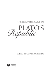 Cover image: The Blackwell Guide to Plato's Republic 1st edition 9781405115643