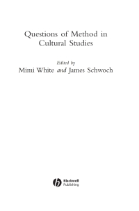 Cover image: Questions of Method in Cultural Studies 1st edition 9780631229773