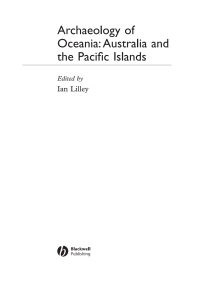 Cover image: Archaeology of Oceania 1st edition 9780631230823