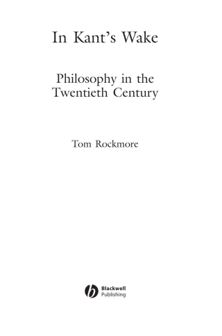 Cover image: In Kant's Wake 1st edition 9781405125710