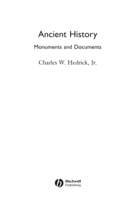 Cover image: Ancient History 1st edition 9781405106573