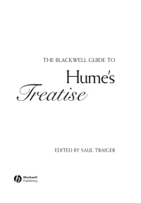 Imagen de portada: The Blackwell Guide to Hume's Treatise 1st edition 9781405115087