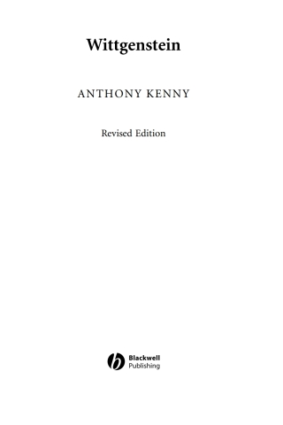 Imagen de portada: Wittgenstein 1st edition 9781405136556