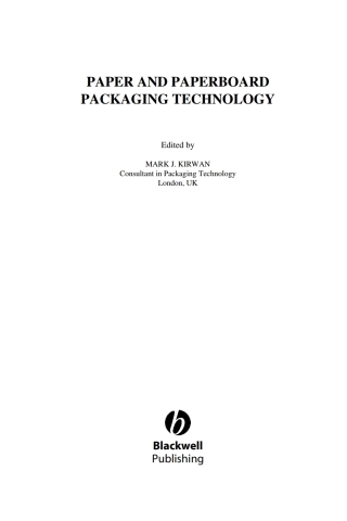 Cover image: Paper and Paperboard Packaging Technology 1st edition 9780470995877