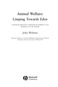 Imagen de portada: Animal Welfare: Limping Towards Eden 1st edition 9781405118774