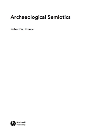 Cover image: Archaeological Semiotics 1st edition 9781405199131