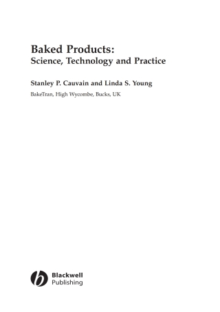 Cover image: Baked Products 1st edition 9781405127028