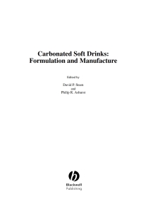 Cover image: Carbonated Soft Drinks: Formulation and Manufacture 1st edition 9781405134354