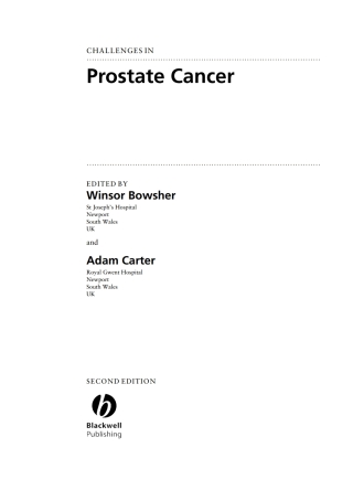 表紙画像: Challenges in Prostate Cancer 2nd edition 9781405107525