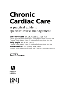 Cover image: Chronic Cardiac Care: A Practical Guide to Specialist Nurse Management 1st edition 9780727918352