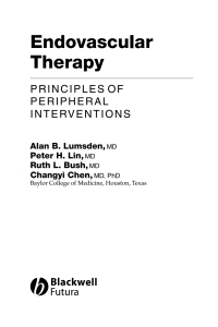 Imagen de portada: Endovascular Therapy: Principles of Peripheral Interventions 1st edition 9781405124232