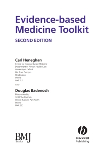 Cover image: Evidence-Based Medicine Toolkit 2nd edition 9780727918413