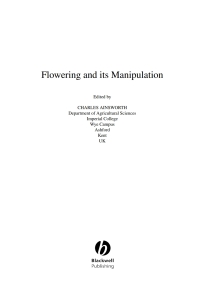 Cover image: Annual Plant Reviews, Flowering and its Manipulation 1st edition 9781405128087