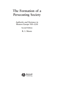 Cover image: The Formation of a Persecuting Society 1st edition 9781405129640