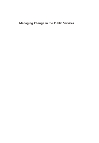 Cover image: Managing Change in the Public Services 1st edition 9781405135481