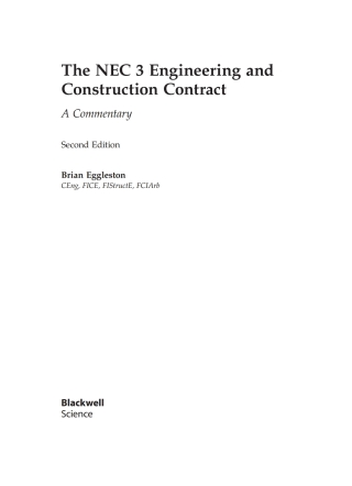 Imagen de portada: The NEC 3 Engineering and Construction Contract 2nd edition 9781118989364