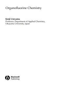 Cover image: Organofluorine Chemistry 1st edition 9781405125611