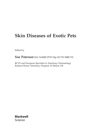 表紙画像: Skin Diseases of Exotic Pets 1st edition 9780632059690