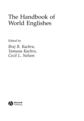 Immagine di copertina: The Handbook of World Englishes 1st edition 9781405111850
