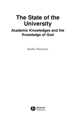Imagen de portada: The State of the University 1st edition 9781405162487