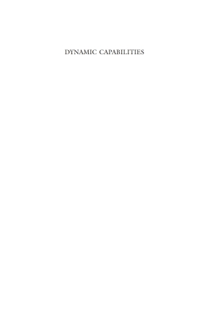 Imagen de portada: Dynamic Capabilities 1st edition 9781405159043