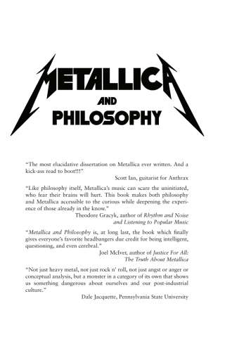Cover image: Metallica and Philosophy 1st edition 9781405163484