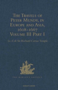 Imagen de portada: The Travels of Peter Mundy, in Europe and Asia, 1608-1667 9781409414124