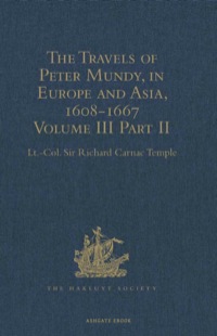 Imagen de portada: The Travels of Peter Mundy, in Europe and Asia, 1608-1667 9781409414131