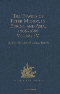 Imagen de portada: The Travels of Peter Mundy, in Europe and Asia, 1608-1667 9781409414223