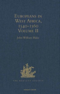 Imagen de portada: Europeans in West Africa, 1540-1560 9781409414544