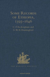 Imagen de portada: Some Records of Ethiopia, 1593-1646 9781409414735