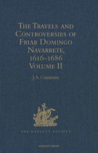 Cover image: The Travels and Controversies of Friar Domingo Navarrete, 1616-1686 9781409414858