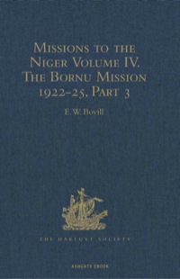 Cover image: Missions to the Niger 9781409414964