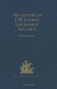 Cover image: The Letters of F.W. Ludwig Leichhardt 9781409414995