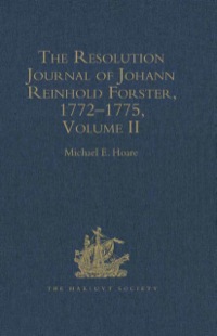 Cover image: The Resolution Journal of Johann Reinhold Forster, 1772–1775 9781409432500