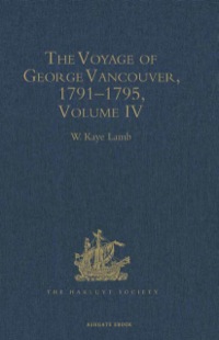Imagen de portada: The Voyage of George Vancouver, 1791–1795 9780904180206