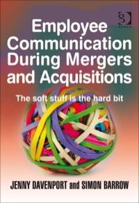 Imagen de portada: Employee Communication During Mergers and Acquisitions 9780566086380