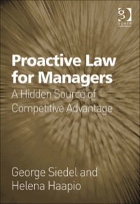 Cover image: Proactive Law for Managers: A Hidden Source of Competitive Advantage 9781409401001