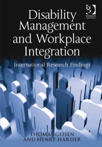 Imagen de portada: Disability Management and Workplace Integration: International Research Findings 9781409418887
