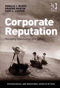 Cover image: Corporate Reputation: Managing Opportunities and Threats 9780566092053