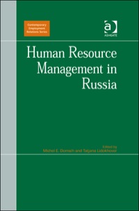Imagen de portada: Human Resource Management in Russia 9780754648765