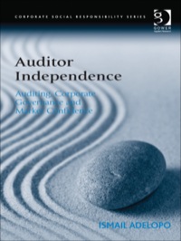 Cover image: Auditor Independence: Auditing, Corporate Governance and Market Confidence 9781409434702