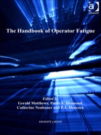 Cover image: The Handbook of Operator Fatigue 9780754675372