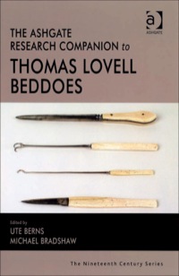Cover image: The Ashgate Research Companion to Thomas Lovell Beddoes 9780754660095