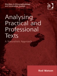 Cover image: Analysing Practical and Professional Texts: A Naturalistic Approach 9780754678977