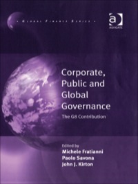 Omslagafbeelding: Corporate, Public and Global Governance: The G8 Contribution 9780754640462