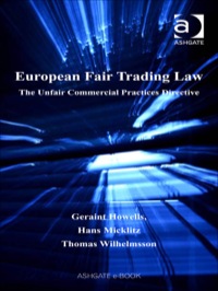 Cover image: European Fair Trading Law: The Unfair Commercial Practices Directive 9780754645894