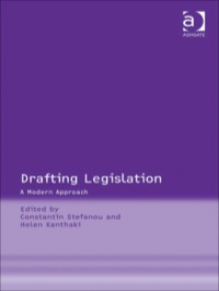 Omslagafbeelding: Drafting Legislation: A Modern Approach 9780754649038